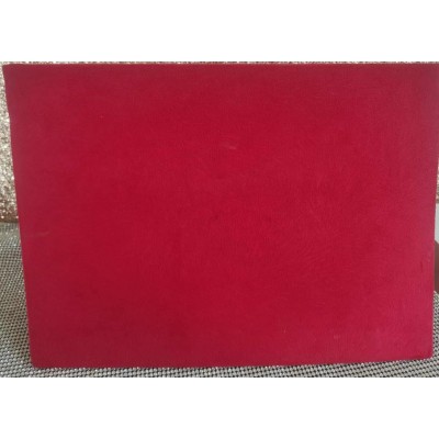Porte Attestation Velour rouge